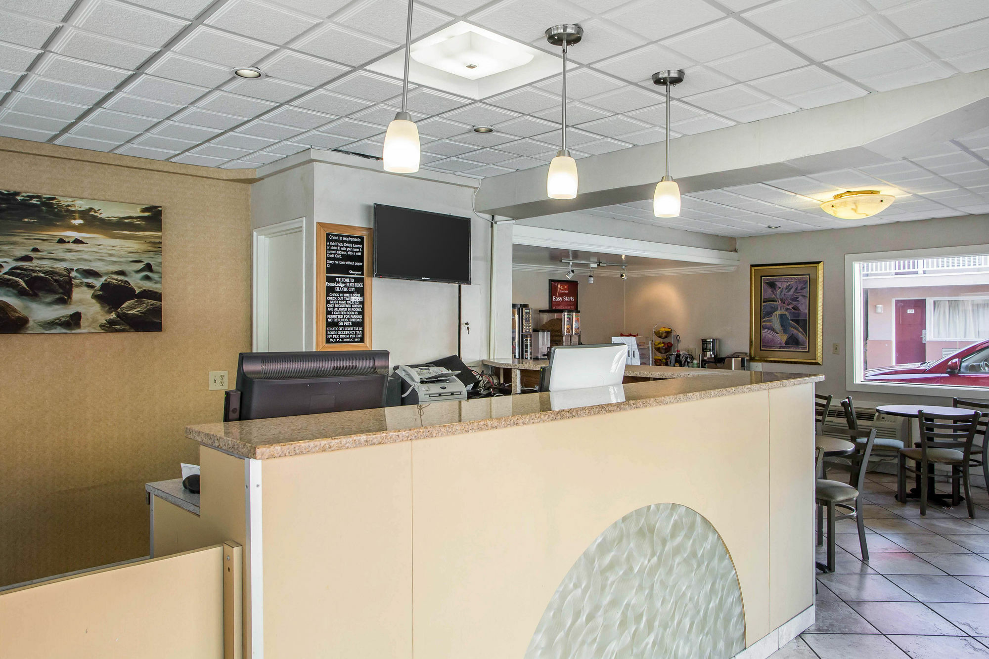 经济木屋海滩及海滨大道酒店 大西洋城 外观 照片